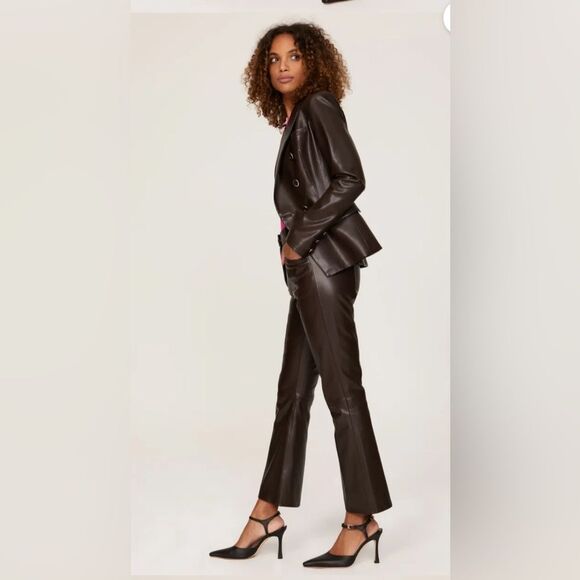 Milly Hellena Faux Leather Pants Size 24 - Picture 2 of 10